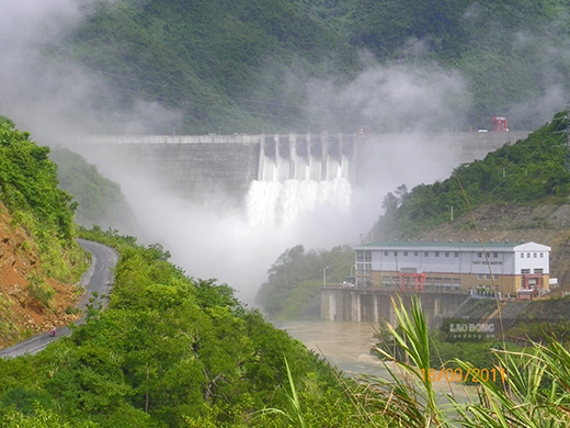 Ban Ve Hydropower Lake operates to reduce floods for downstream areas. Photo: Duy Chuong