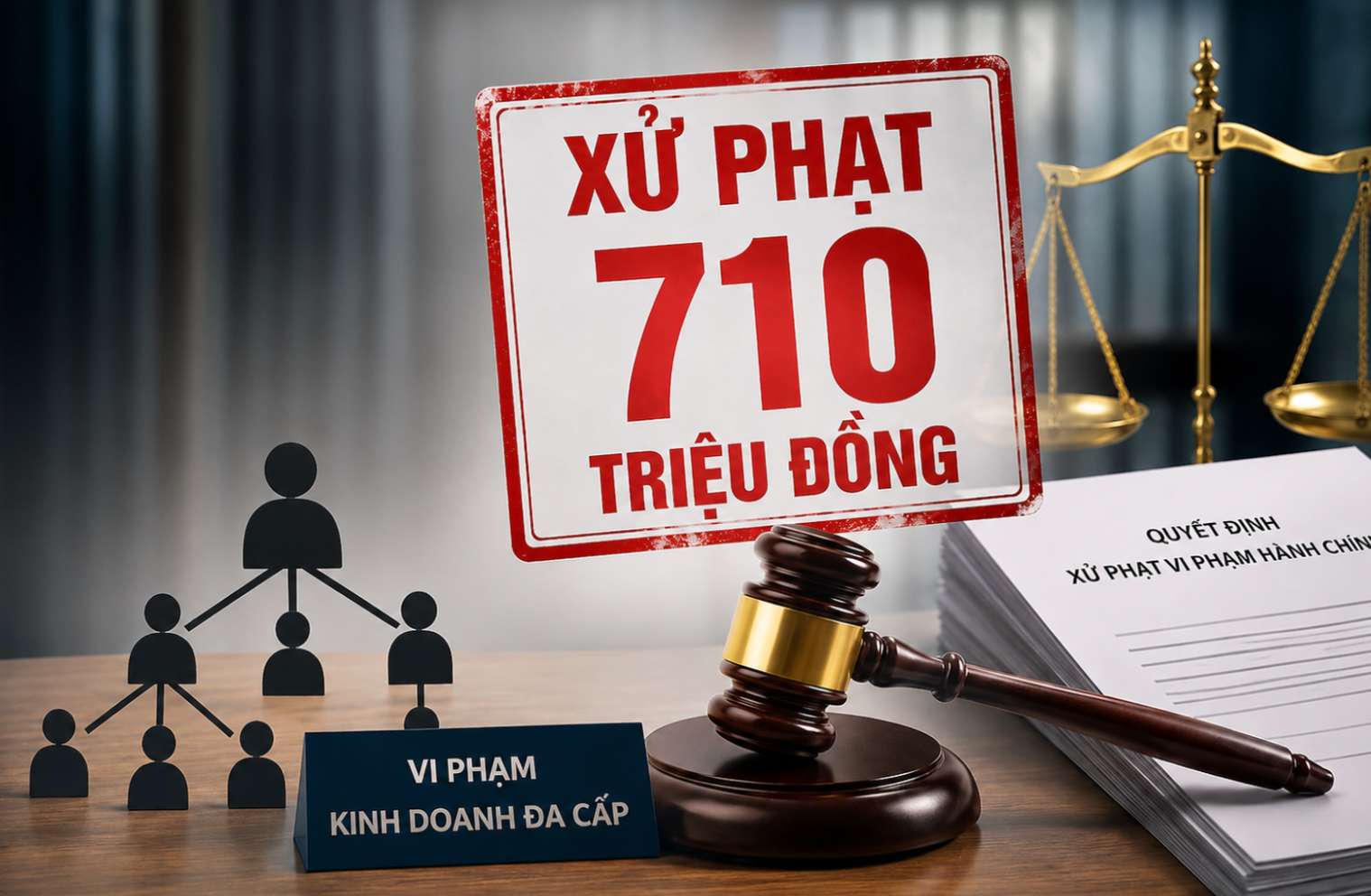 Total Swiss Vietnam Co., Ltd. vient d'être condamnée à une amende de 710 millions de dongs en relation avec les activités de marketing multiniveau. Photo: AI