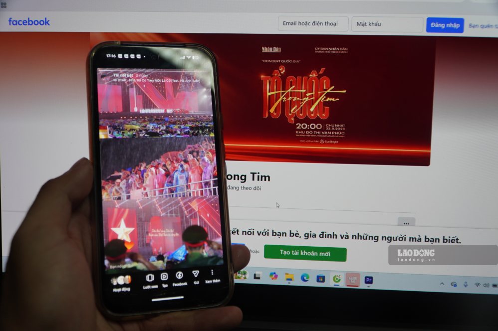 Young people spread patriotism in the digital space. Photo: Thanh Chan