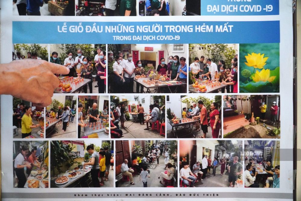 Lễ giỗ đầu tưởng nhớ người đã mất trong dịch COVID-19 được ông Thiện lưu lại. Ảnh: Minh Tâm