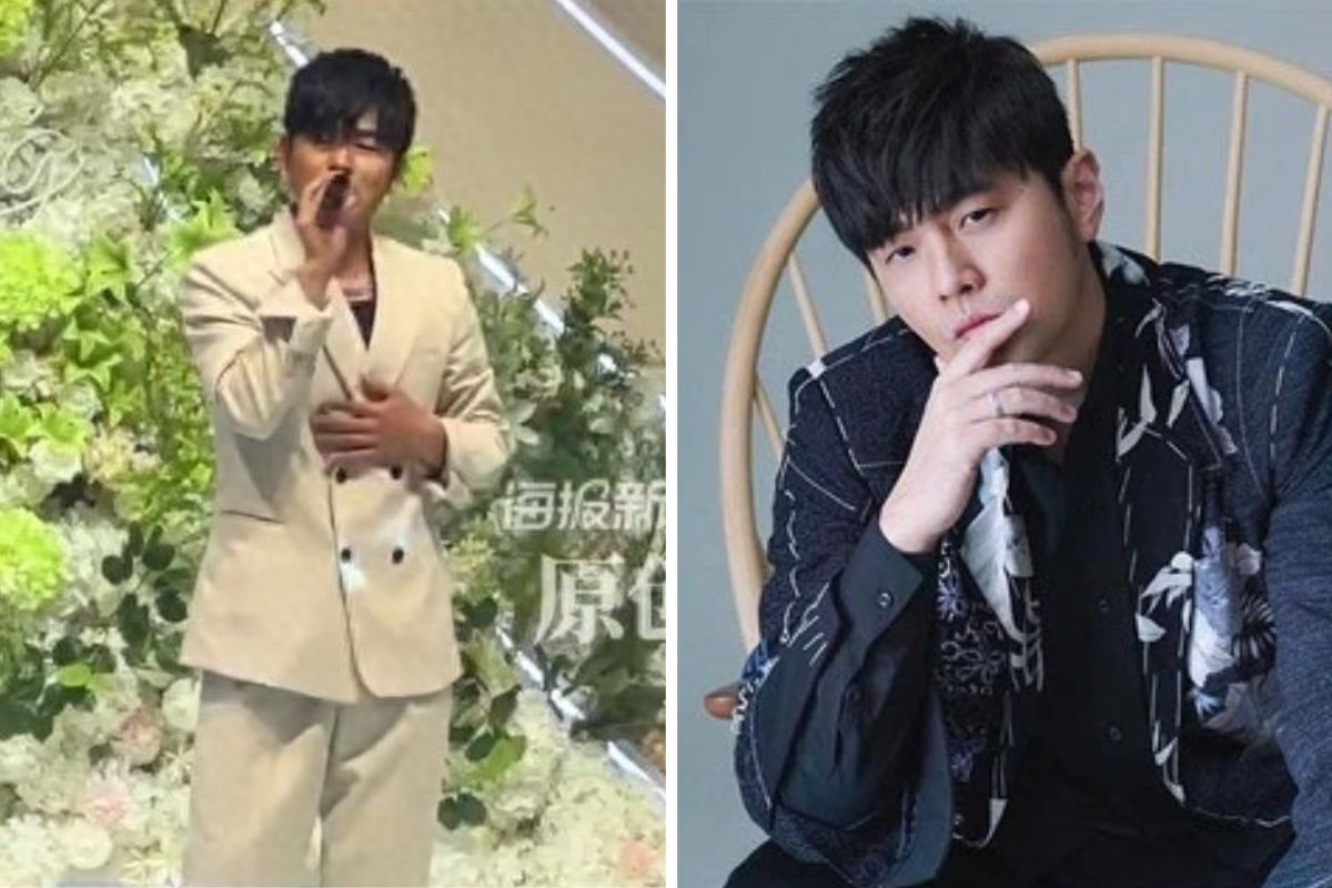 The male singer imitates famous Jay Chou when singing wedding songs. Photo: Xinhua