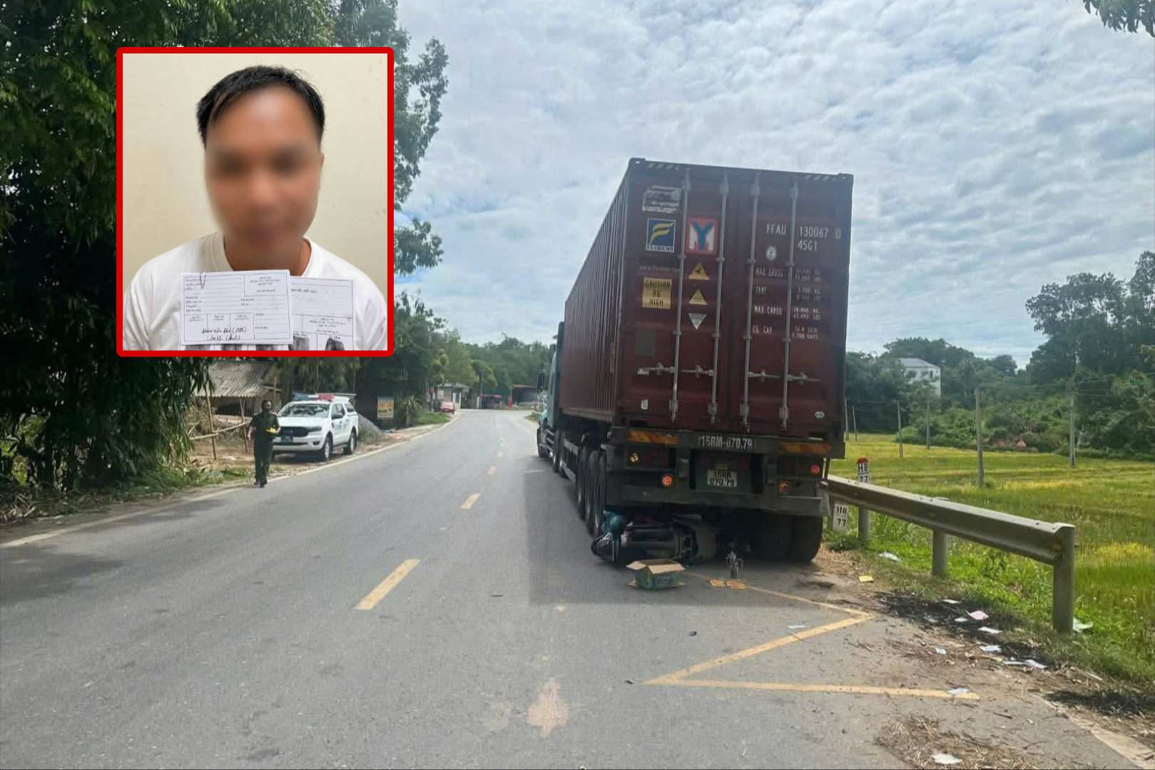 Lùi xe gây tai nạn chết người, tài xế xe đầu kéo bị khởi tố. Ảnh: Công an tỉnh Phú Thọ