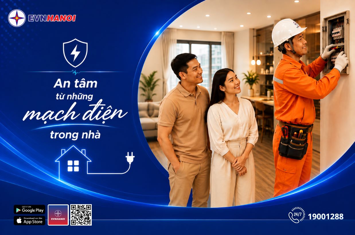 EVNHANOI electricity service - Safety from "circuits" in the house. Photo: EVNHANOI