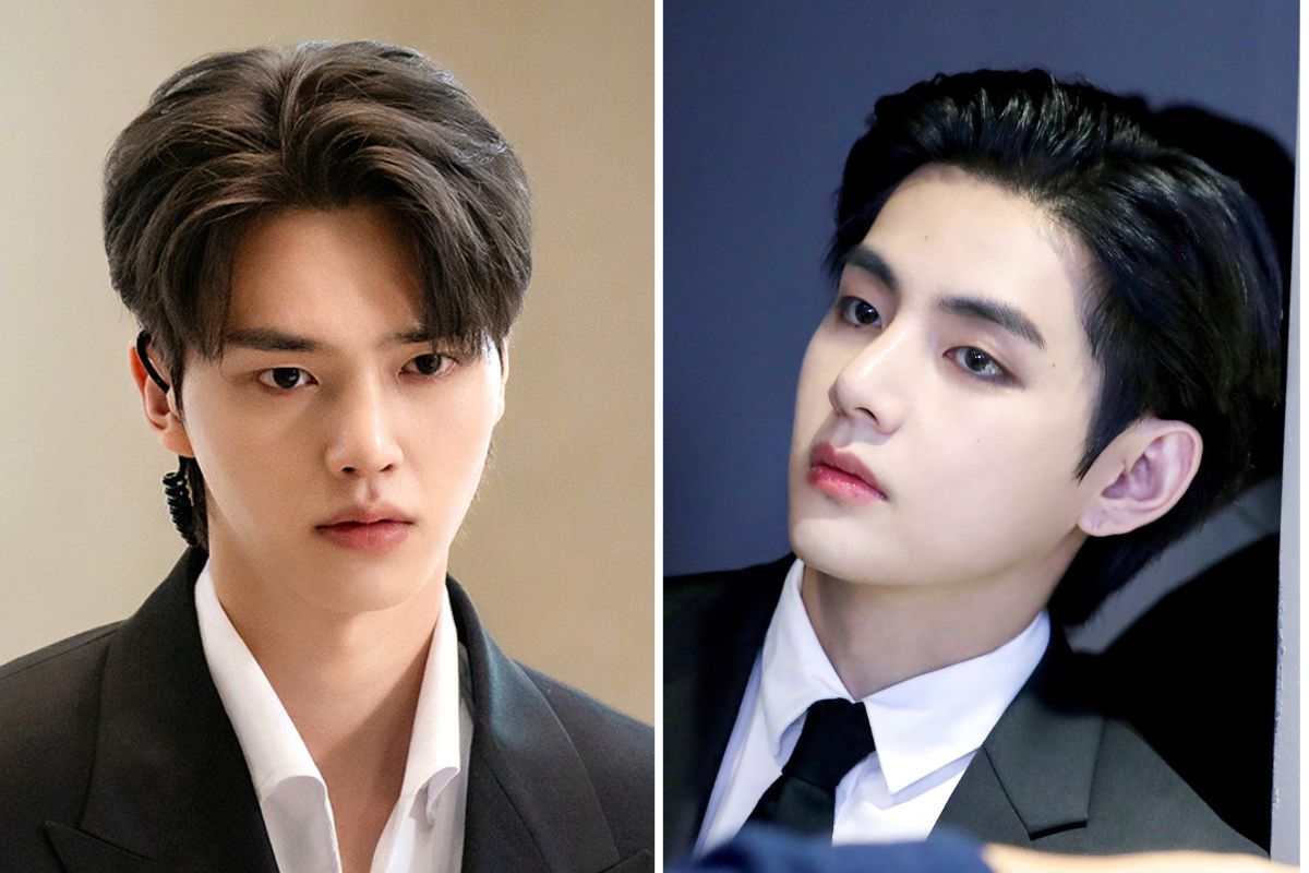 Song Kang and V of BTS group. Photo: Netflix