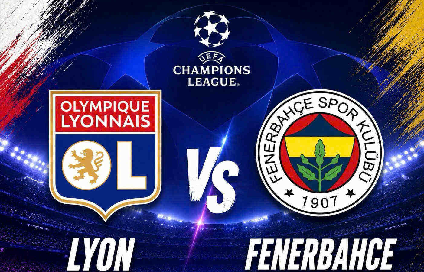 チャンピオンズリーグ リヨン対フェネルバフチェのサッカープレビュー。グラフィック:ジエウ・アイン