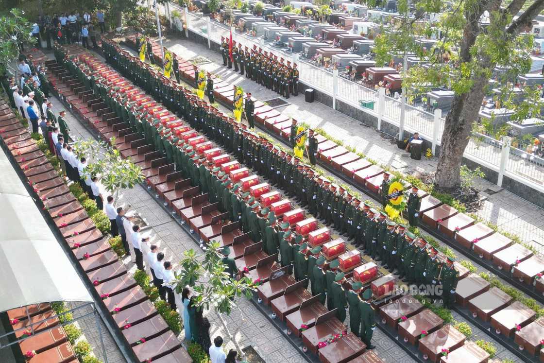 Scene of the burial ceremony venue. Photo: Ta Quang