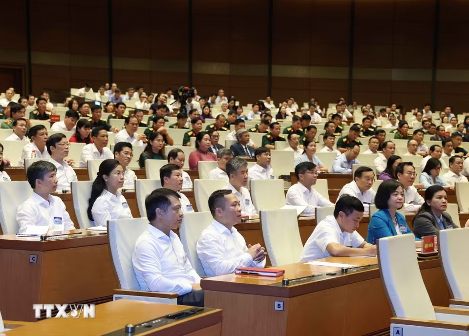 Các đại biểu tại buổi gặp mặt. Ảnh: TTXVN