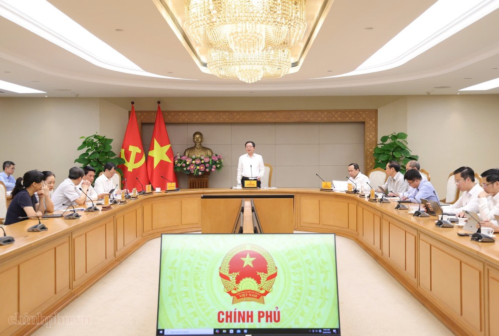 Cuộc họp về các nhiệm vụ phát triển công nghệ chiến lược. Ảnh: chinhphu.vn/Gia Huy