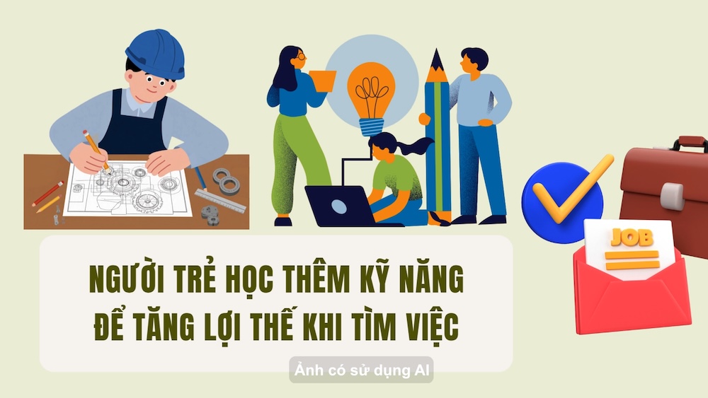 Young people learn more skills to increase advantages when looking for a job