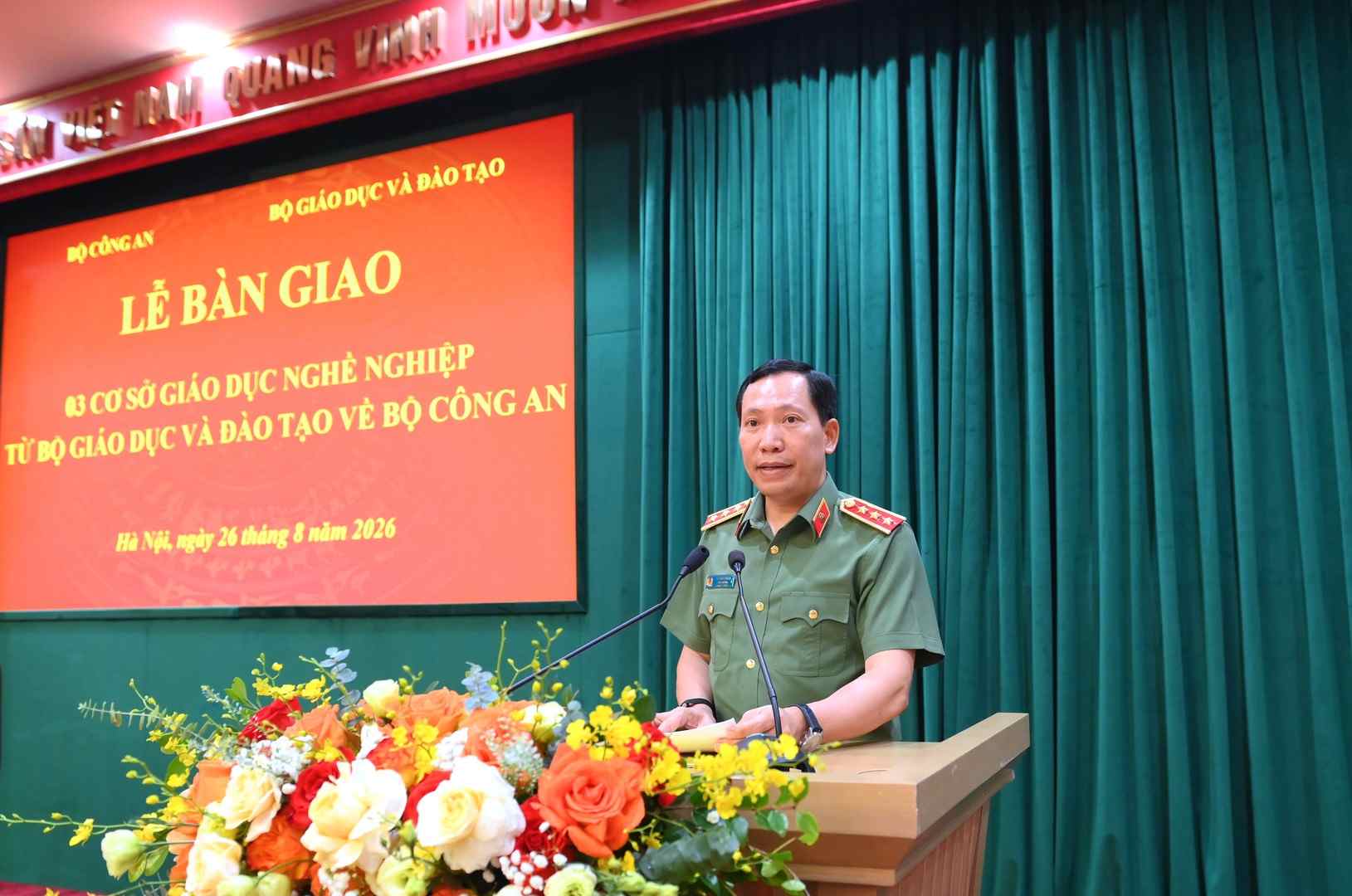 Thứ trưởng Bộ Công an Lê Văn Tuyến phát biểu tại hội nghị. Ảnh: Bộ Công an 