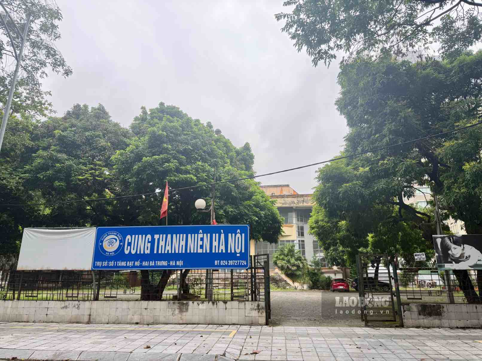Khu đất tại số 1-3 Tăng Bạt Hổ do Cung văn hóa Thể thao Thanh niên Hà Nội (thuộc Thành đoàn Hà Nội) quản lý, sử dụng. Ảnh: Hoài Anh