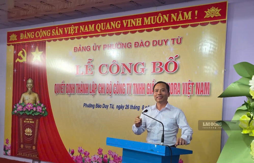 Theo TS Lương Trọng Thành, việc phát triển Đảng trong công nhân lao động vừa có ý nghĩa lý luận, vừa có ý nghĩa thực tiễn sâu sắc. Ảnh: Xuân Hùng