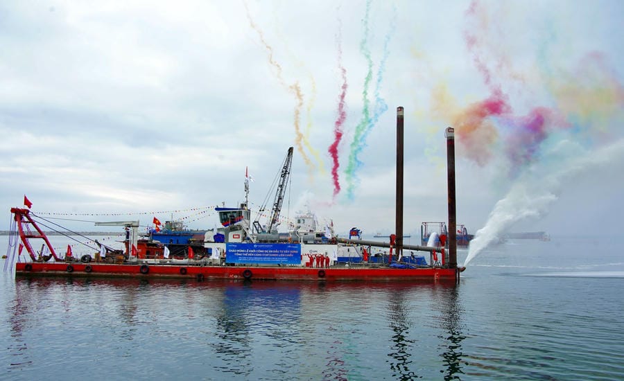 The Lien Chieu container port project is oriented as a green port, smart port model, towards international standards. Photo: Da Nang Information Portal
