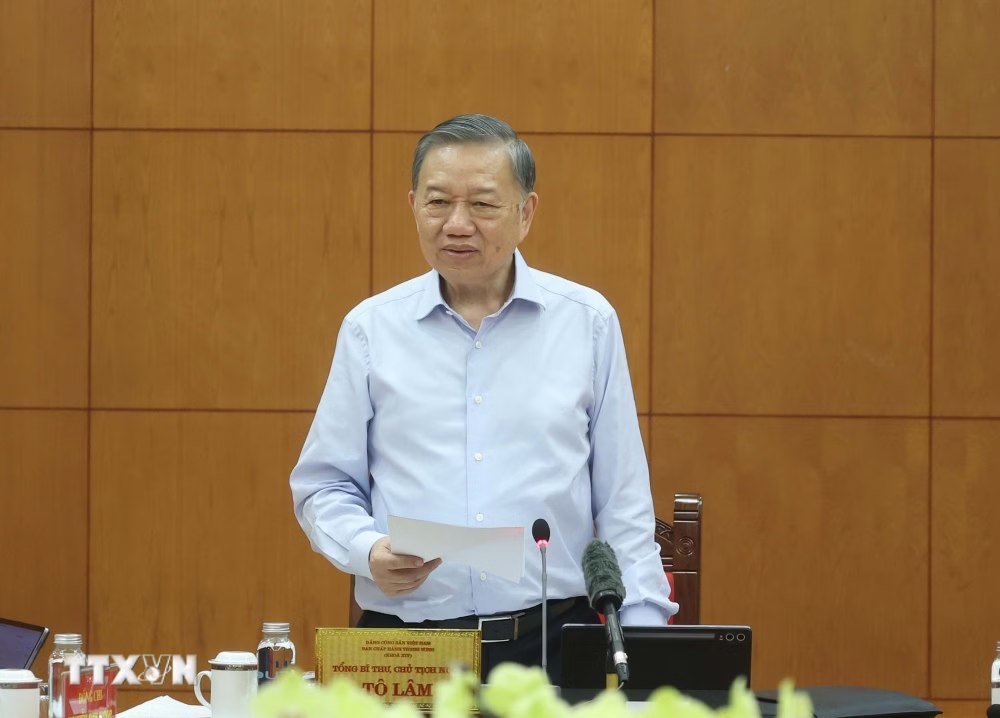 General Secretary and President To Lam requested to create fundamental and substantive changes in personnel work. Photo: VNA