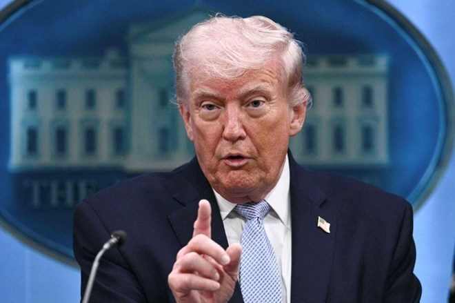 US President Donald Trump speaks at the White House. Photo: Xinhua