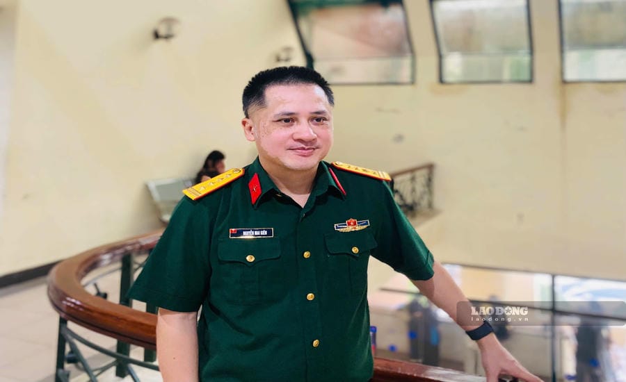 Đại tá, nhạc sĩ, ThS. Nguyễn Mai Kiên - Phó Hiệu trưởng Trường Đại học Văn hóa Nghệ thuật Quân đội. Ảnh: Hào Hoa