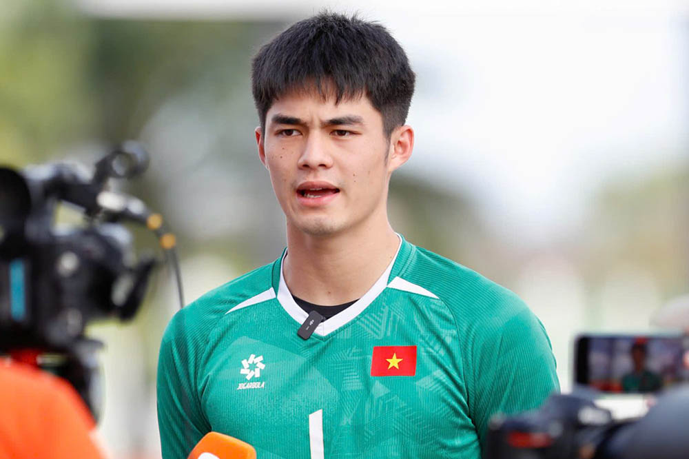 Goalkeeper Trung Kien did not play a minute at ASEAN Cup 2026. Photo: VFF