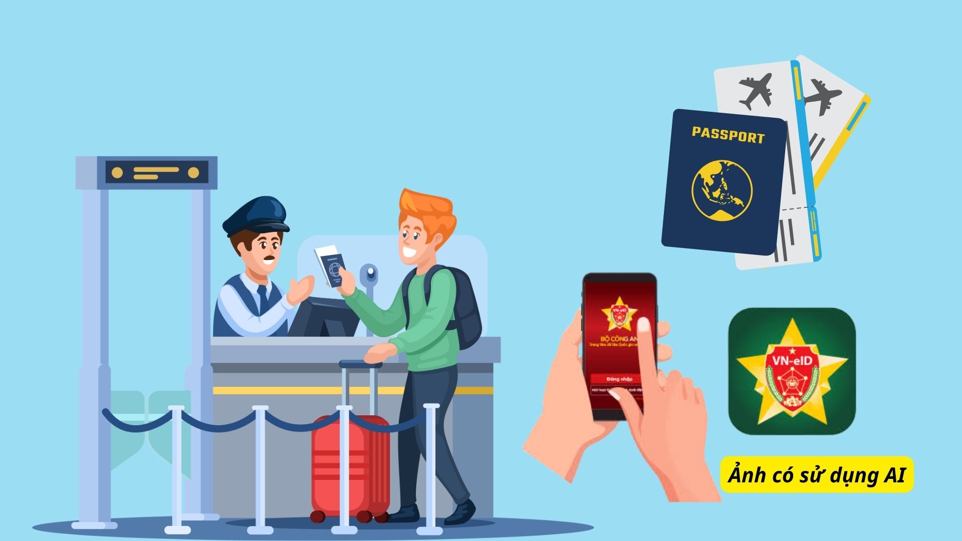 With VNeID level 2, people are exempt from passport fees. Graphics: AI