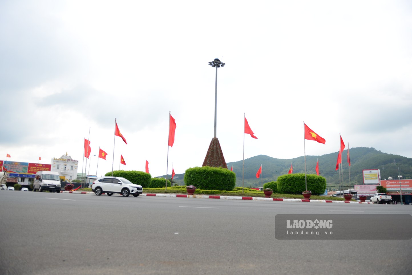 Trung tâm xã Đức Trọng xây dựng thành phường. Ảnh: Phúc Khánh 