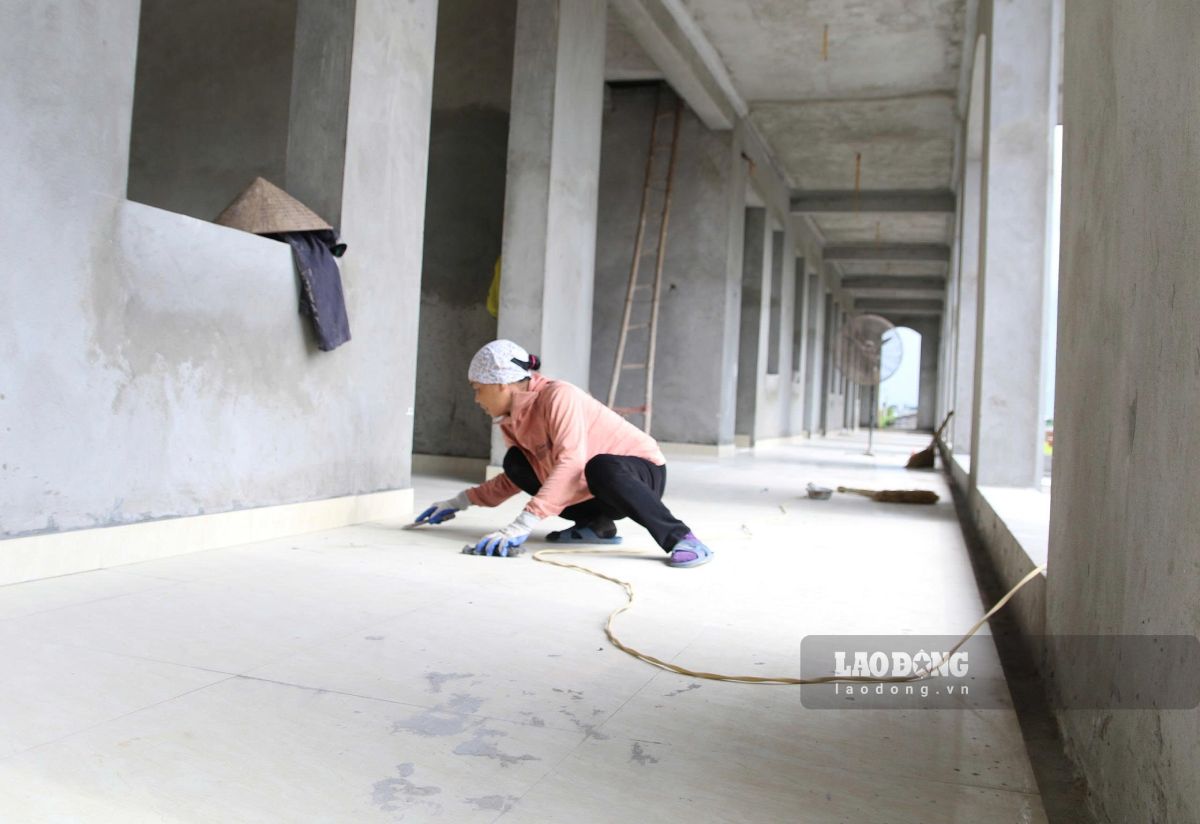 Trường Tiểu học Vũ Thư (xã Vũ Thư, tỉnh Hưng Yên) được đầu tư xây dựng dãy nhà 2 tầng mới. Ảnh: Mai Hương
