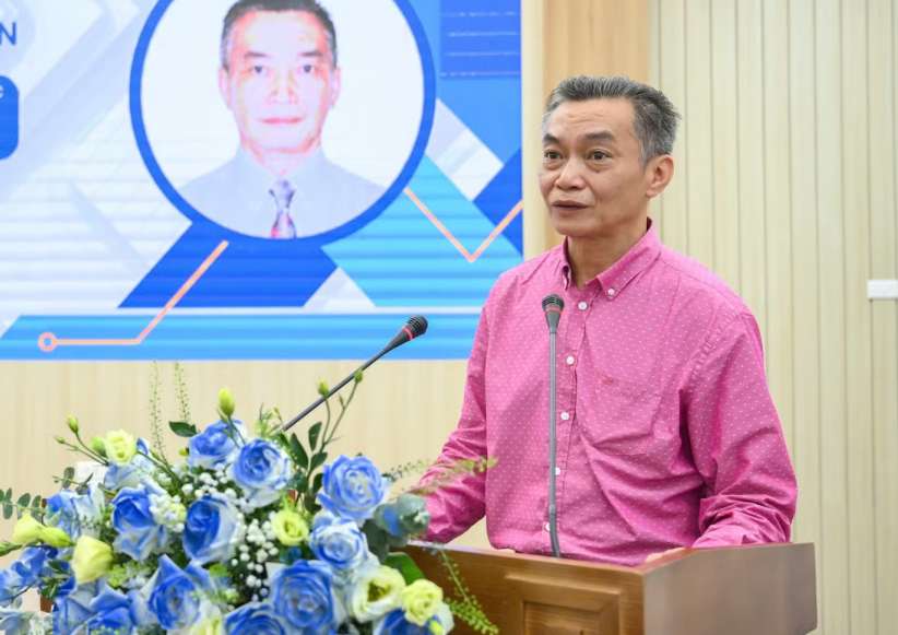 Ông Quản Tuấn An - Trưởng phòng Quản lý và Hợp tác quốc tế, Cục Bản quyền tác giả, Bộ Văn hóa, Thể thao và Du lịch phát biểu tại hội thảo. Ảnh: BTC