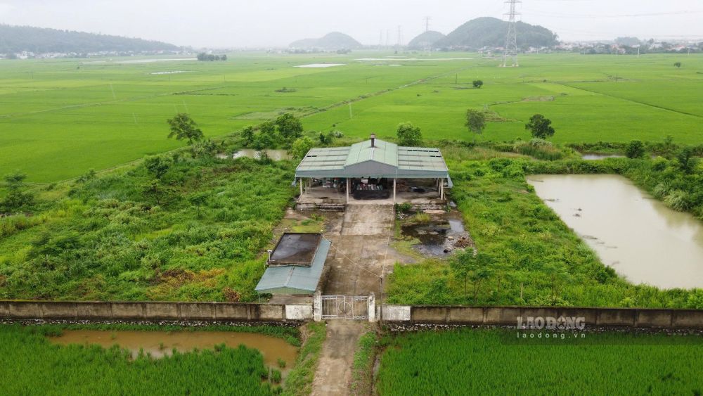 Billion-VND garbage incinerator in Trieu Loc commune, Thanh Hoa province abandoned for many years. Photo: Quach Du