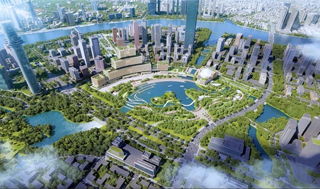 The new administrative center of Ho Chi Minh City in Thu Thiem is expected to create more motivation for population movement and increase housing demand in the East. Photo: MIK Group