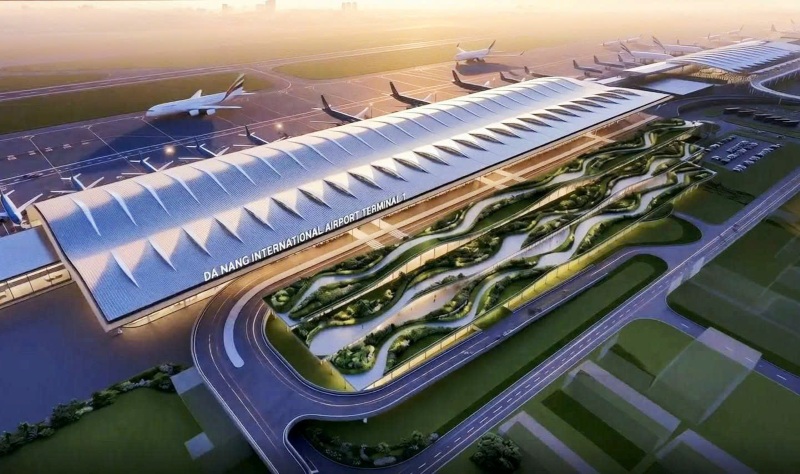 Investing more than 10,100 billion VND, Da Nang airport promises a new look. Project perspective photo: BTC provided