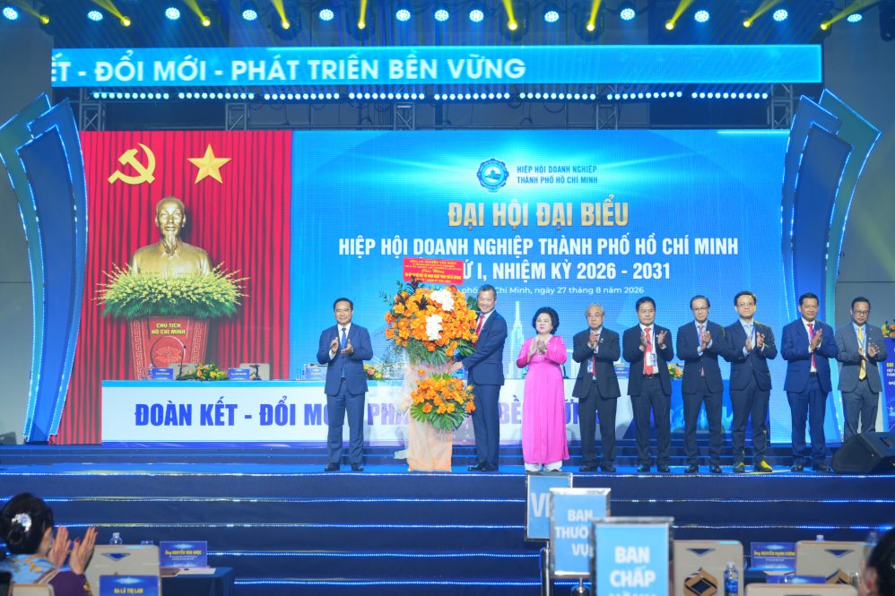 The 1st Congress of the Ho Chi Minh City Business Association elected a new Chairman. Photo: HUBA provided
