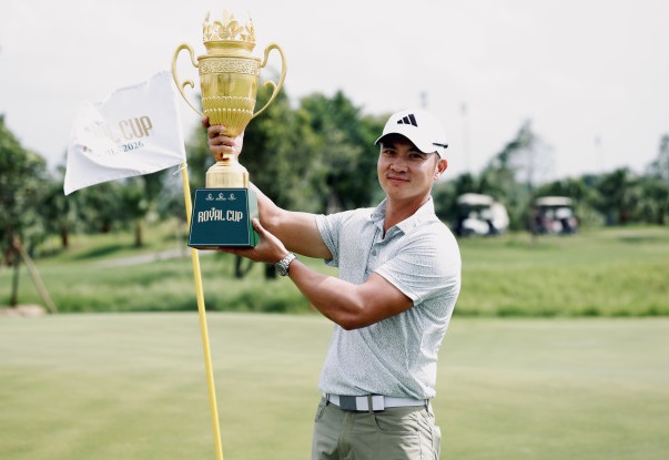 Golfer Tran Le Duy Nhat won the championship. Photo: VGA