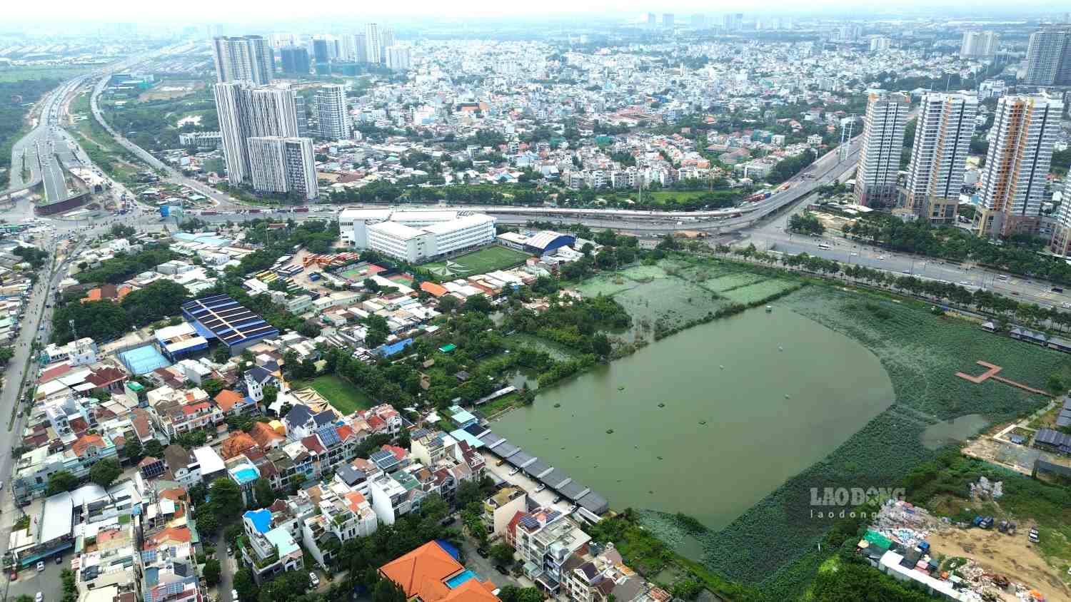Thu Thiem station construction area - starting point of Thu Thiem - Long Thanh Metro line. Photo: Anh Tu