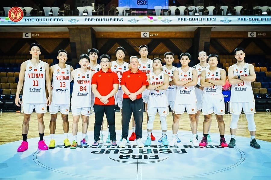 L'équipe vietnamienne masculine de basket-ball est présente en Mongolie. Photo: Fédération vietnamienne de basket-ball - VBF