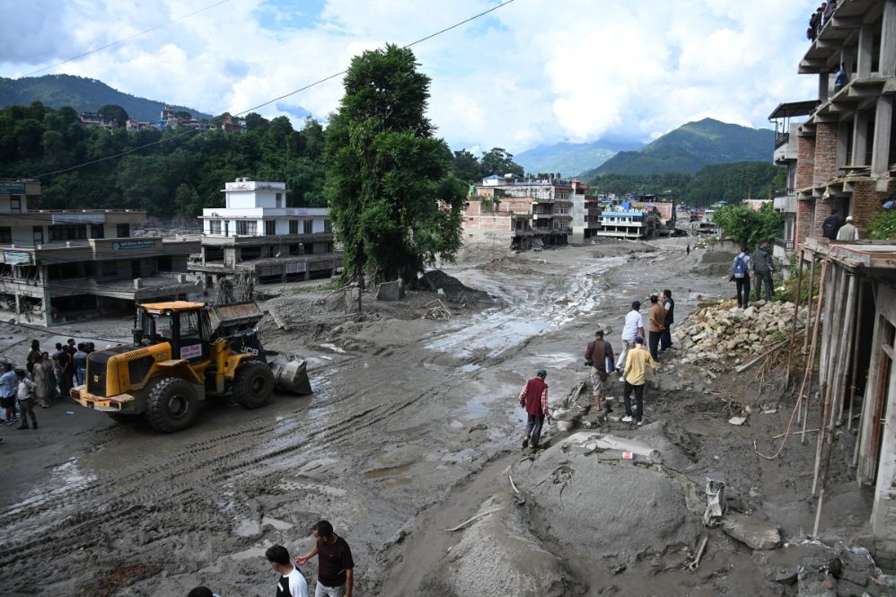 The consequences of the flash flood disaster in Nepal. Photo: AFP