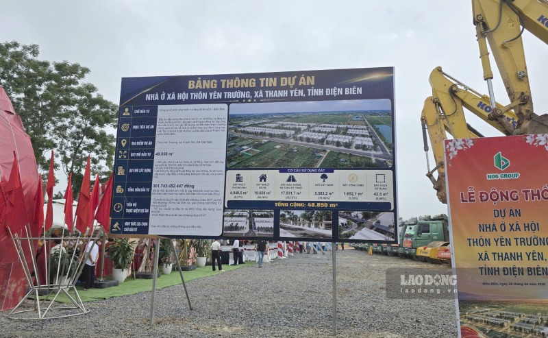 The low-rise social housing project in Thanh Yen commune will add nearly 300 houses to the province's common goal. Photo: Thanh An