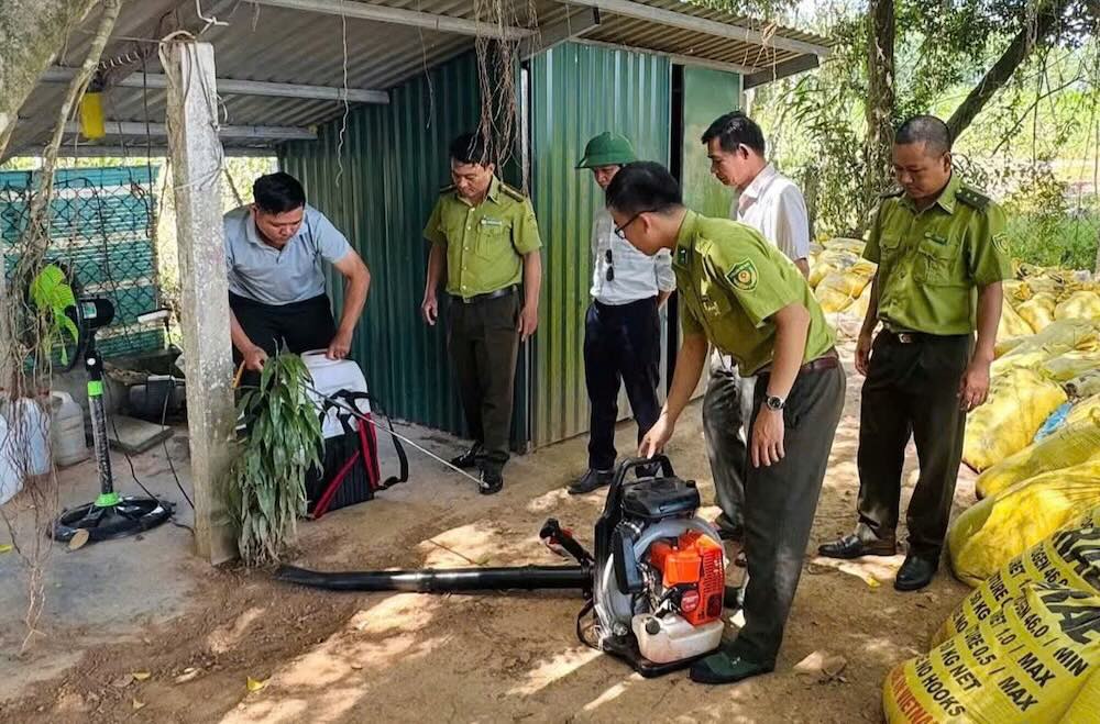Lực lượng kiểm lâm tăng cường đảm bảo công tác phòng cháy, chữa cháy rừng trong những ngày nắng nóng cao điểm. Ảnh: Kiểm lâm TP Huế