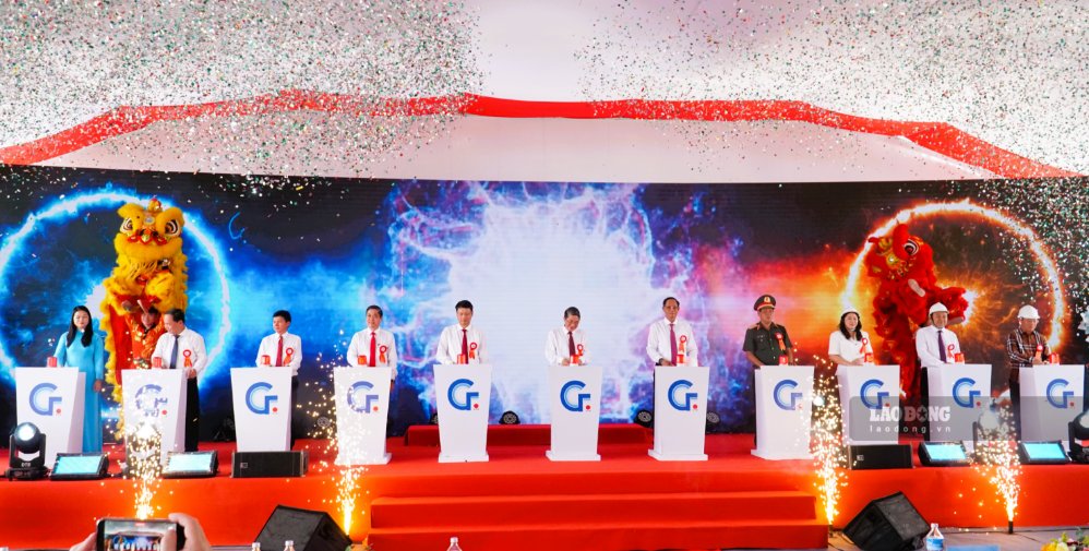 Khu công nghiệp Tam Anh 1, ở xã Núi Thành, Đà Nẵng chính thức khởi công. Ảnh: Hoàng Bin