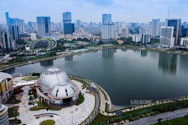 Part of Cau Giay New Urban Area, Cau Giay Ward, Hanoi City. Photo: Tung Giang