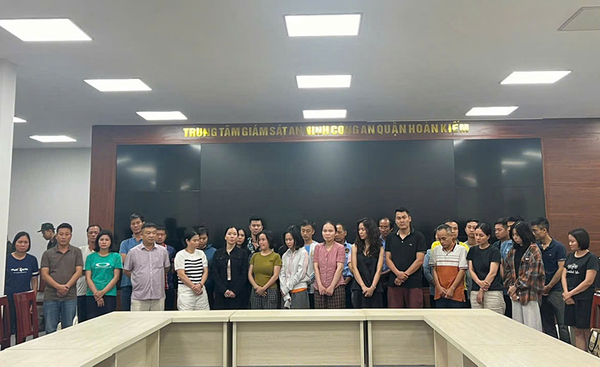 Nhóm người liên quan trong vụ án sai phạm xảy ra tại Viện Pháp y Tâm thần Trung ương. Ảnh: Công an TP Hà Nội