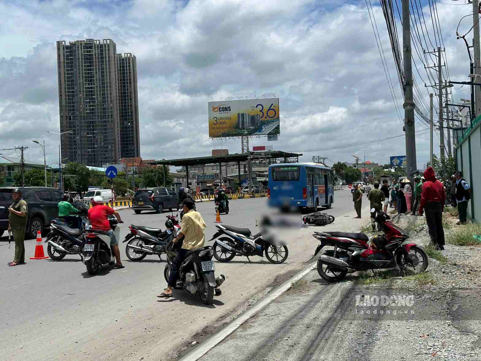 Khu vực hiện trường vụ tai nạn.Ảnh: Đình Trọng