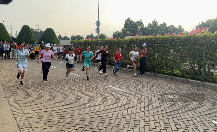 The Trade Union organizes many cultural and sports exchange activities, creating a joyful atmosphere and uniting union members. Photo: Hoang Loc