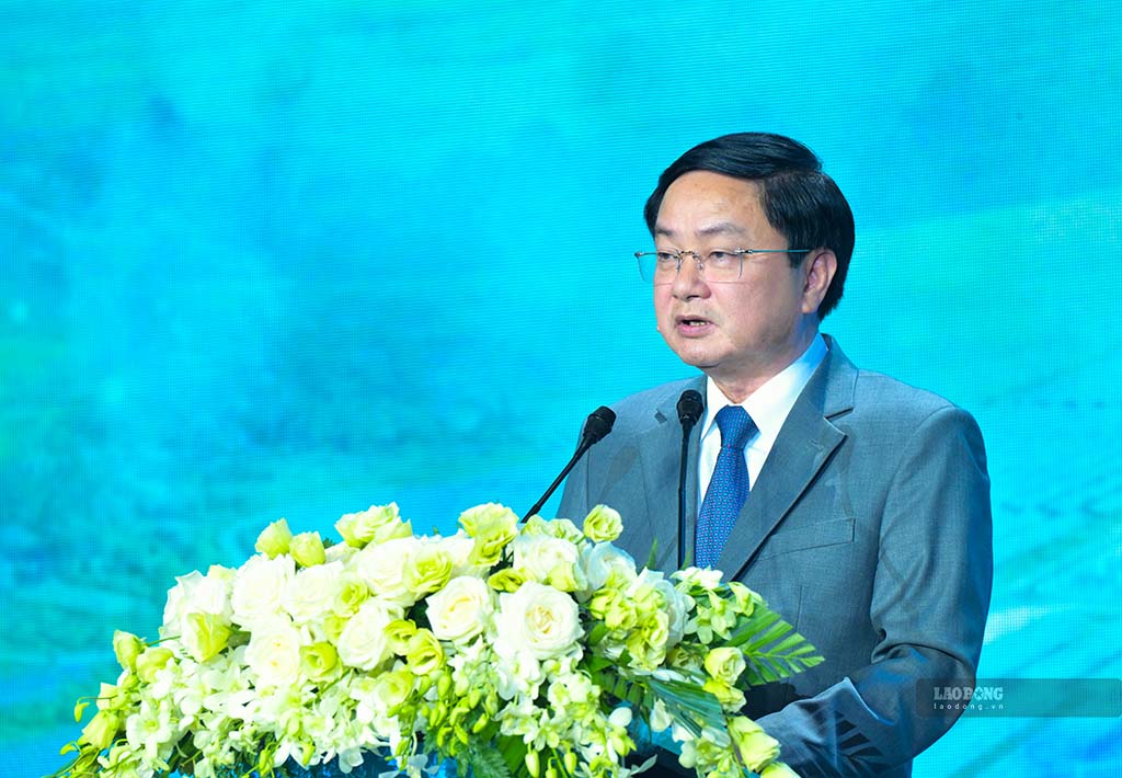 Ông Nguyễn Văn Quyết - Bí thư tỉnh ủy Tây Ninh phát biểu tại hội nghị. Ảnh: Huỳnh Du
