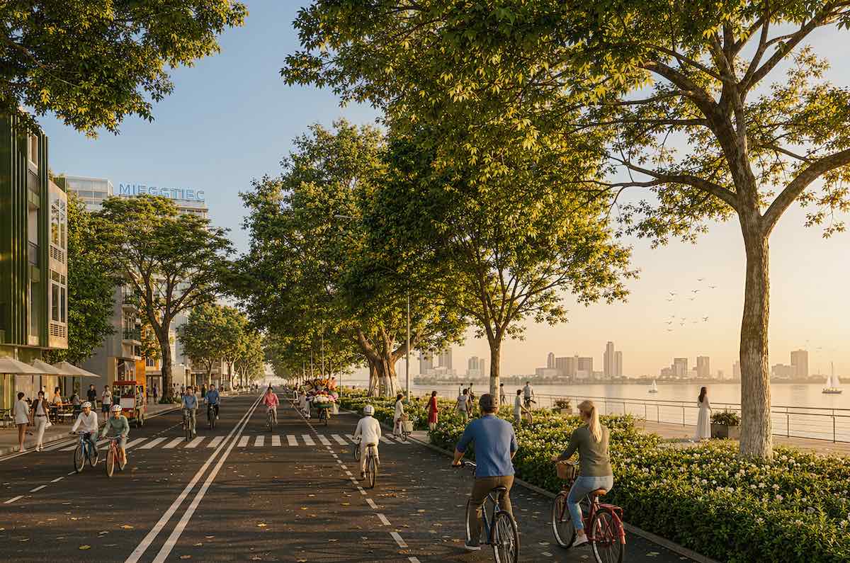 Road design along West Lake. Photo: Sun Group
