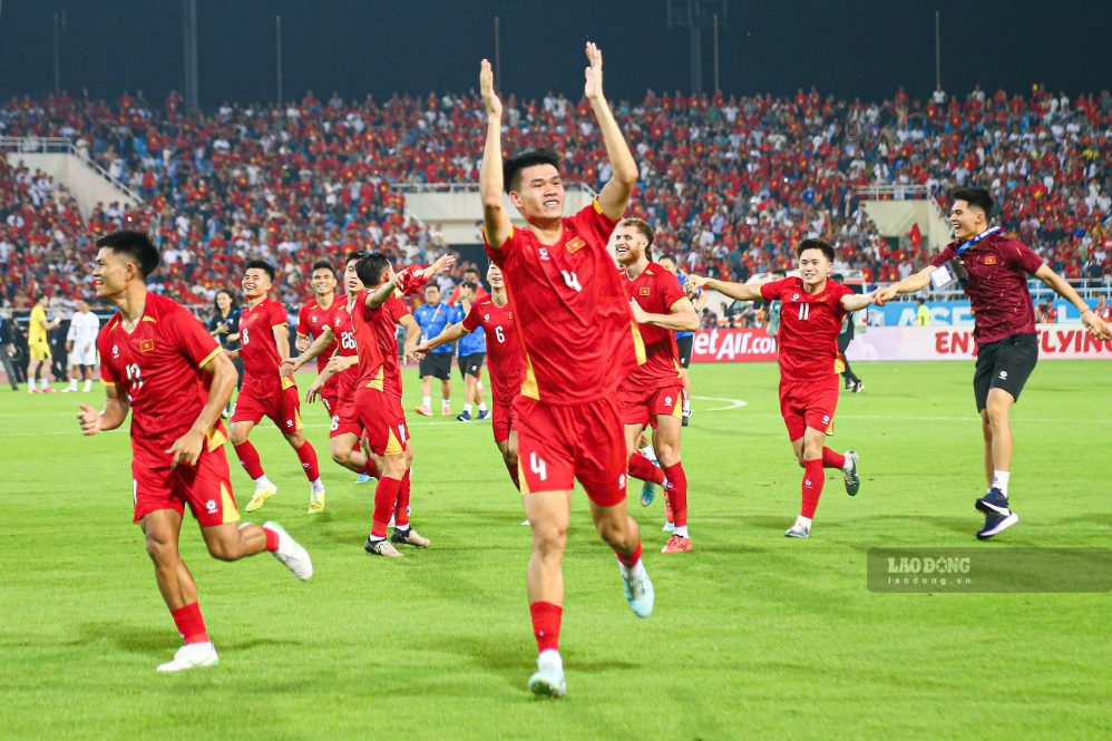 Tuyển Việt Nam hướng đến những mục tiêu mới sau chức vô địch ASEAN Cup 2026. Ảnh: Thanh Vũ