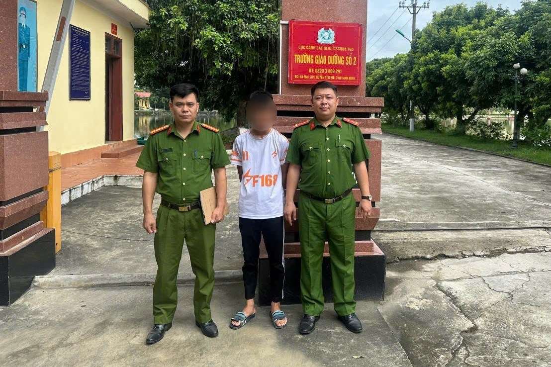 B.Đ. P. Qは18ヶ月間の矯正施設に送られました。写真:ハイフォン市警察