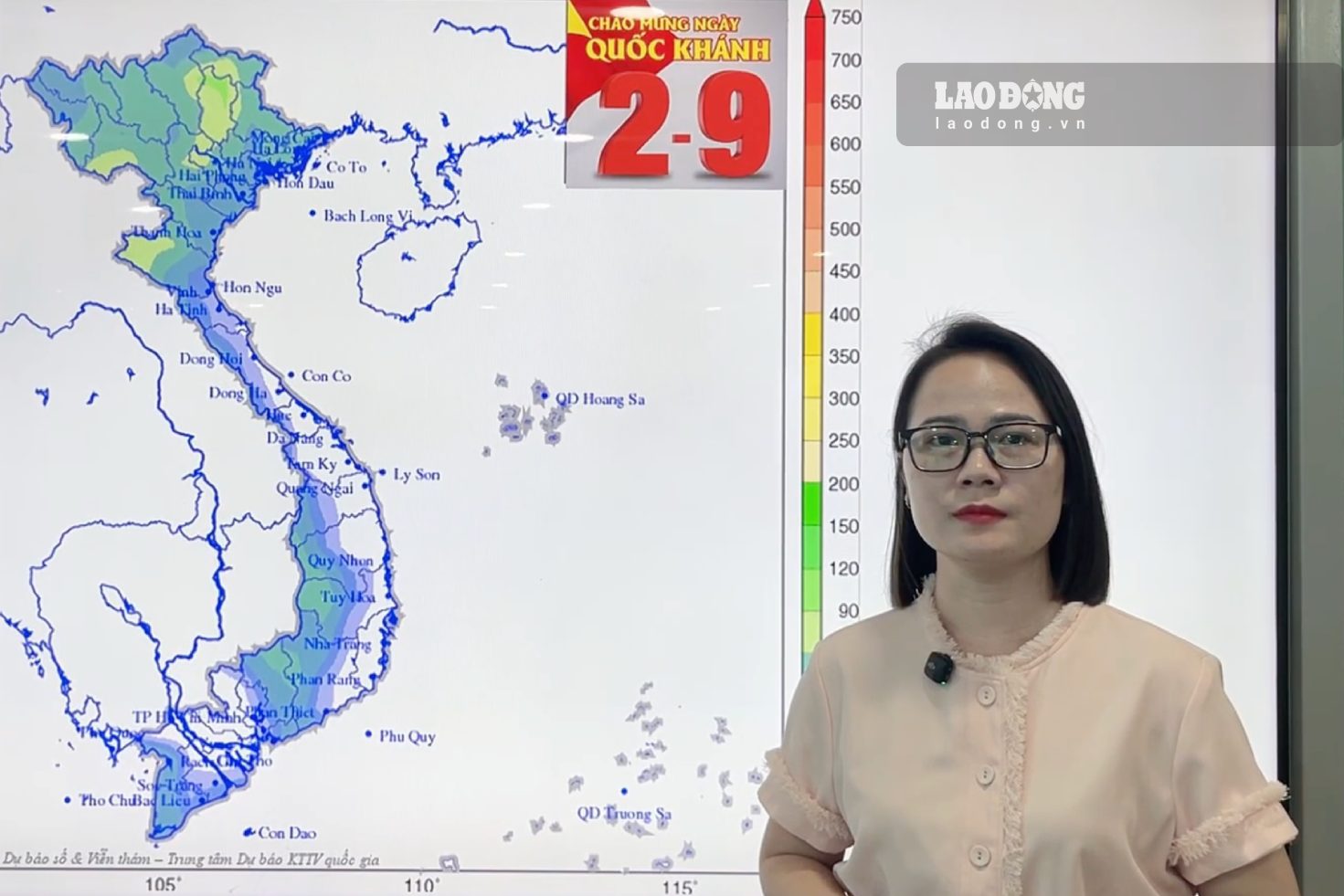 Bà Trần Thị Thúy Nga cho biết, thời tiết Bắc Bộ ổn định hơn từ ngày 1-2.9. Ảnh: Quỳnh Hương