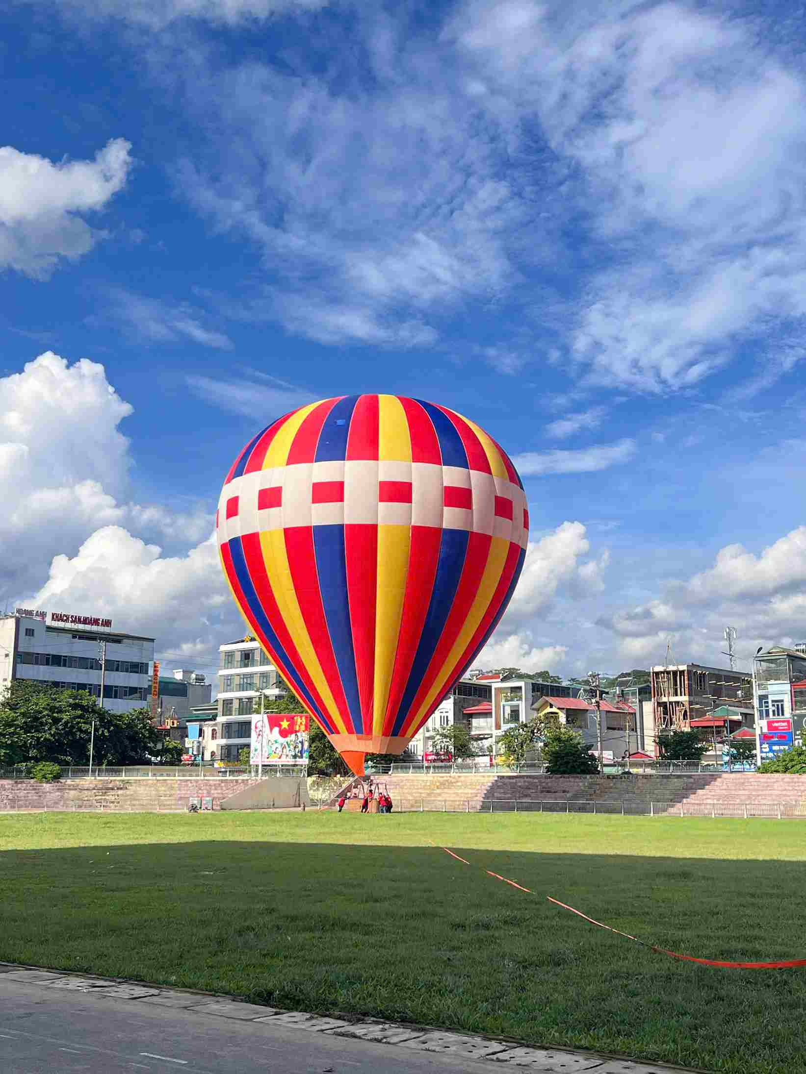 Khinh khí cầu sẽ được hoạt động tại khu vực sân vận động Điện Biên Phủ. Ảnh: Sở VHTTDL Điện Biên