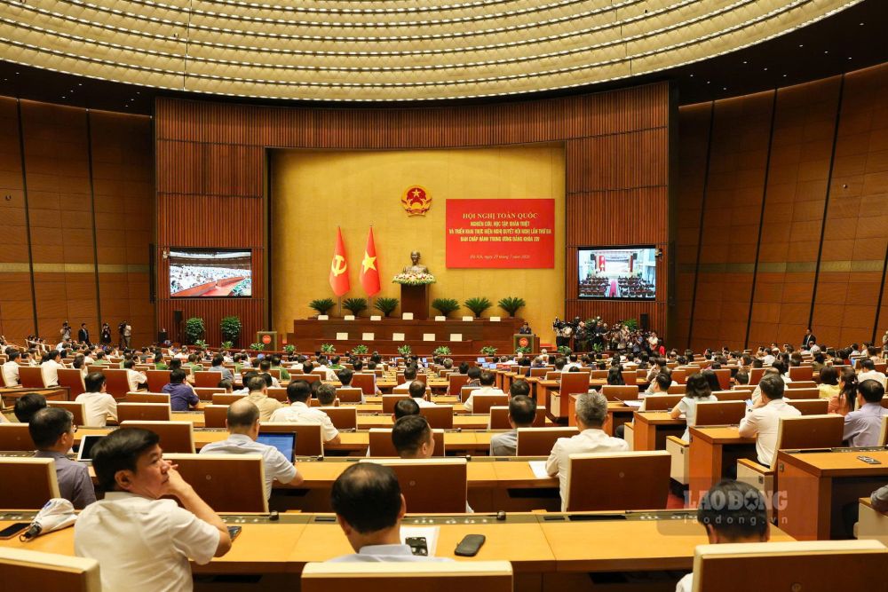 Overview of the National Conference to thoroughly grasp Resolution No. 3 of the Central Committee on July 29, 2026. Photo: Hai Nguyen