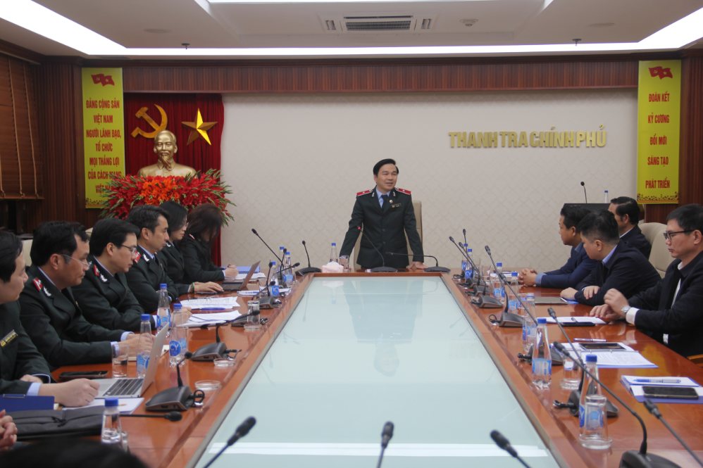 Images at the announcement of the inspection decision of Vietnam Air Traffic Management Corporation. After the inspection, the Government Inspectorate proposed handling responsibilities related to existing problems and violations. Photo: Government Inspectorate