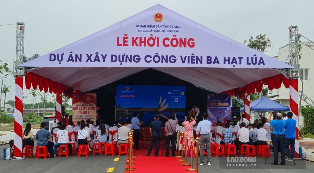 Công viên Ba Hạt Lúa được khởi công mở ra cung đường di sản phát triển du lịch tại Cà Mau. Ảnh: Nhật Hồ.