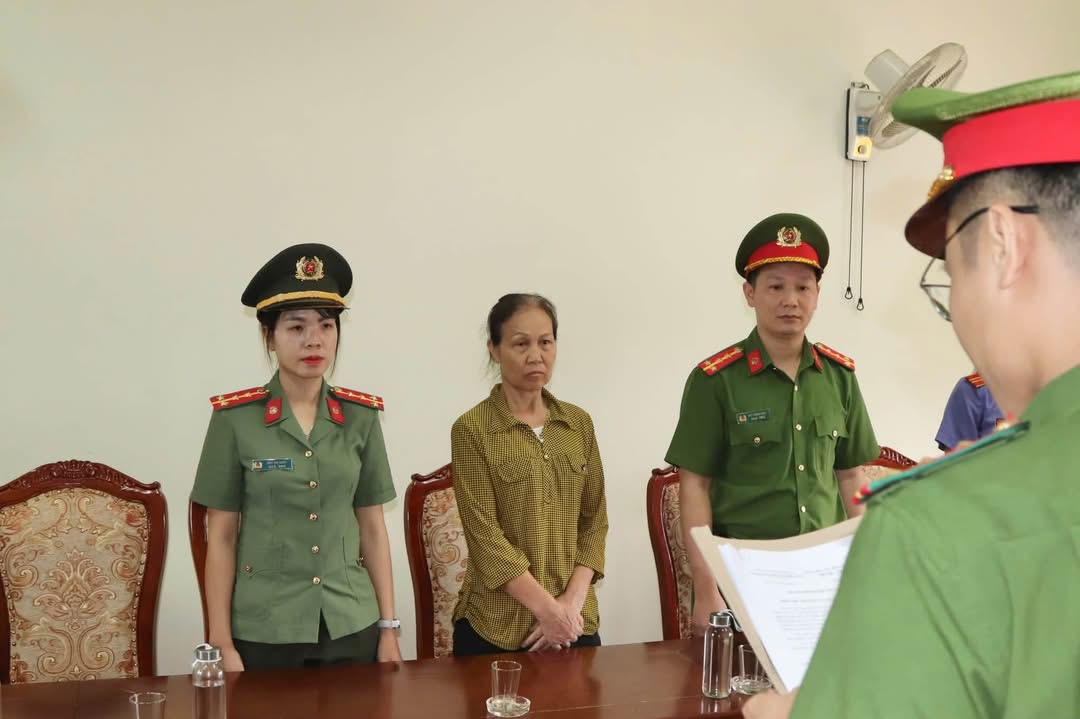 Cơ quan CSĐT Công an tỉnh Sơn La khởi tố bị can Tưởng Thị Hoè để điều tra về hành vi sử dụng hàn the trong sản xuất bánh cuốn. Ảnh: Công an tỉnh Sơn La